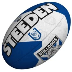 Steeden NRL Bulldogs Team Supporter Rugby League Balls - 11 Inch
