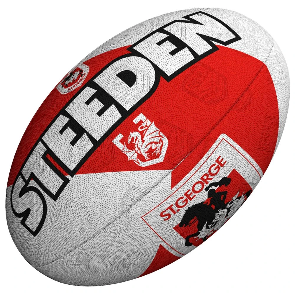 Steeden NRL Dragons Team Supporter Rugby League Balls - 11 Inch