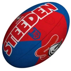 Steeden NRL Knights Team Supporter Rugby League Balls - 11 Inch