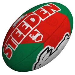 Steeden NRL Rabbitohs Team Supporter Rugby League Balls - Size 5