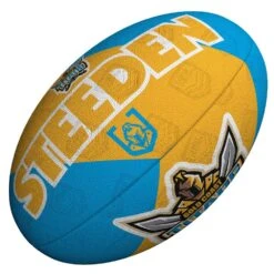Steeden NRL Titans Team Supporter Rugby League Balls - 11 Inch