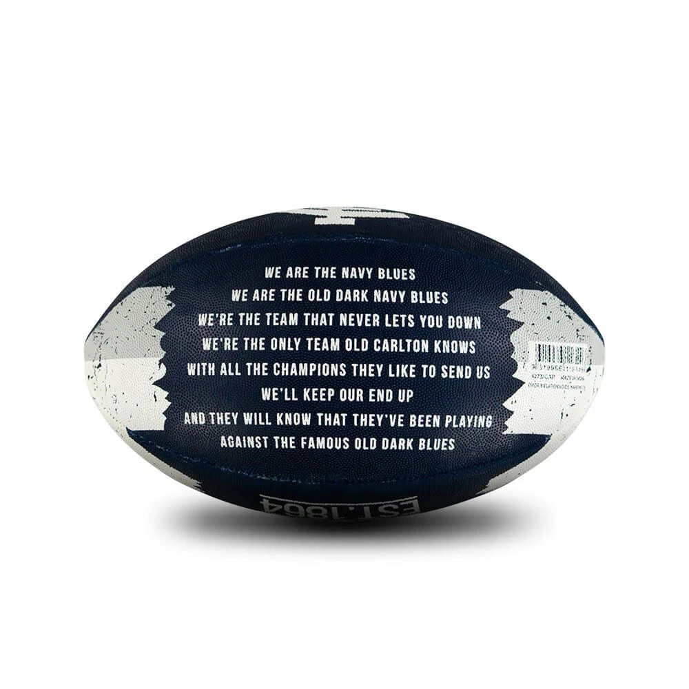 Sherrin AFL All Surface Synthetic Song Size #2 - Carlton Blues 4 Sherrin AFL All Surface Synthetic Song Size #2 - Carlton Blues - Image 2
