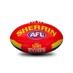 Sherrin AFL All Surface Synthetic Song Size #2 - Gold Coast Suns -Sports General Store 4273 GOL AFL Team Song 2020 S1 2020 web