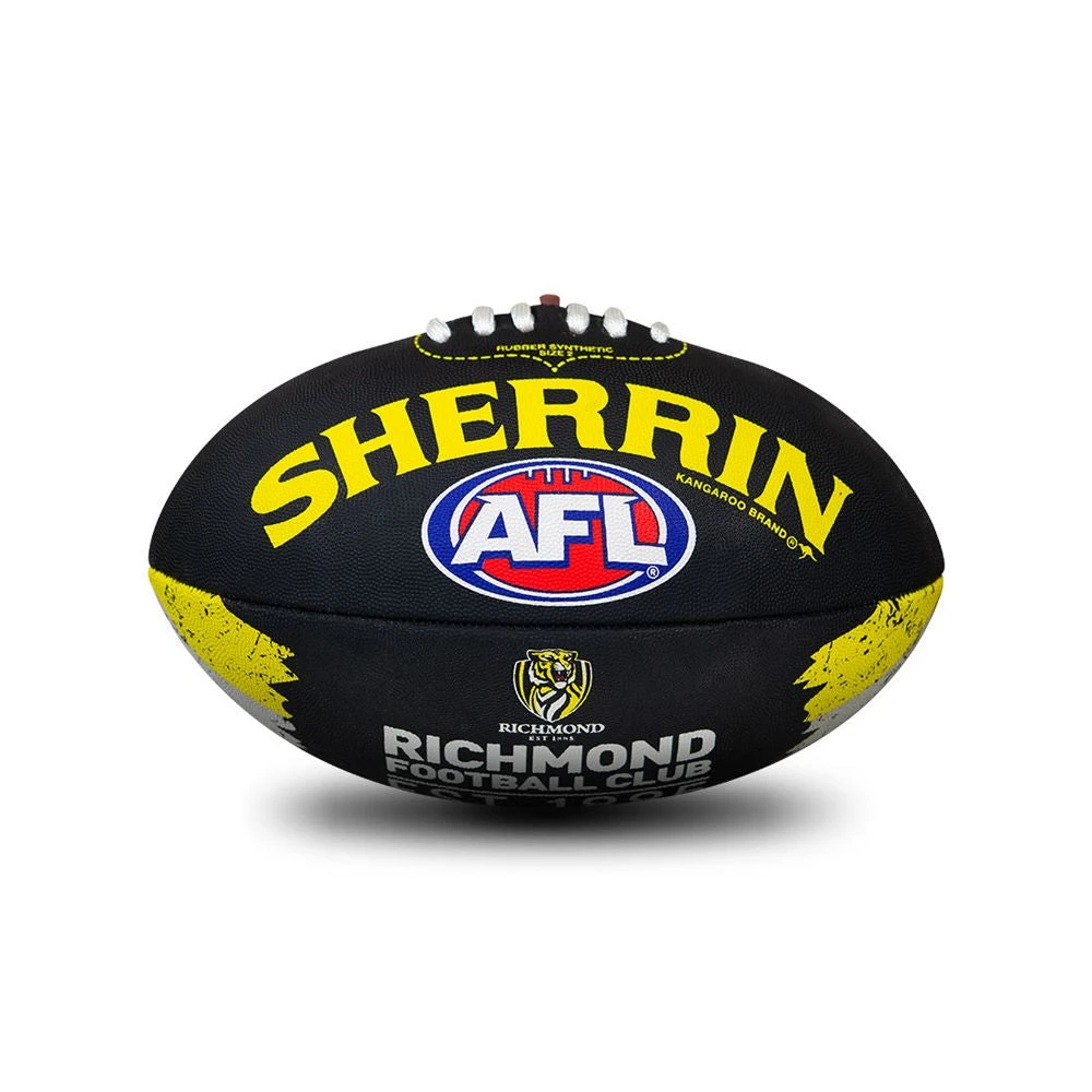 Sherrin AFL All Surface Synthetic Song Size #2 - Richmond Tigers 6 Sherrin AFL All Surface Synthetic Song Size #2 - Richmond Tigers - Image 4