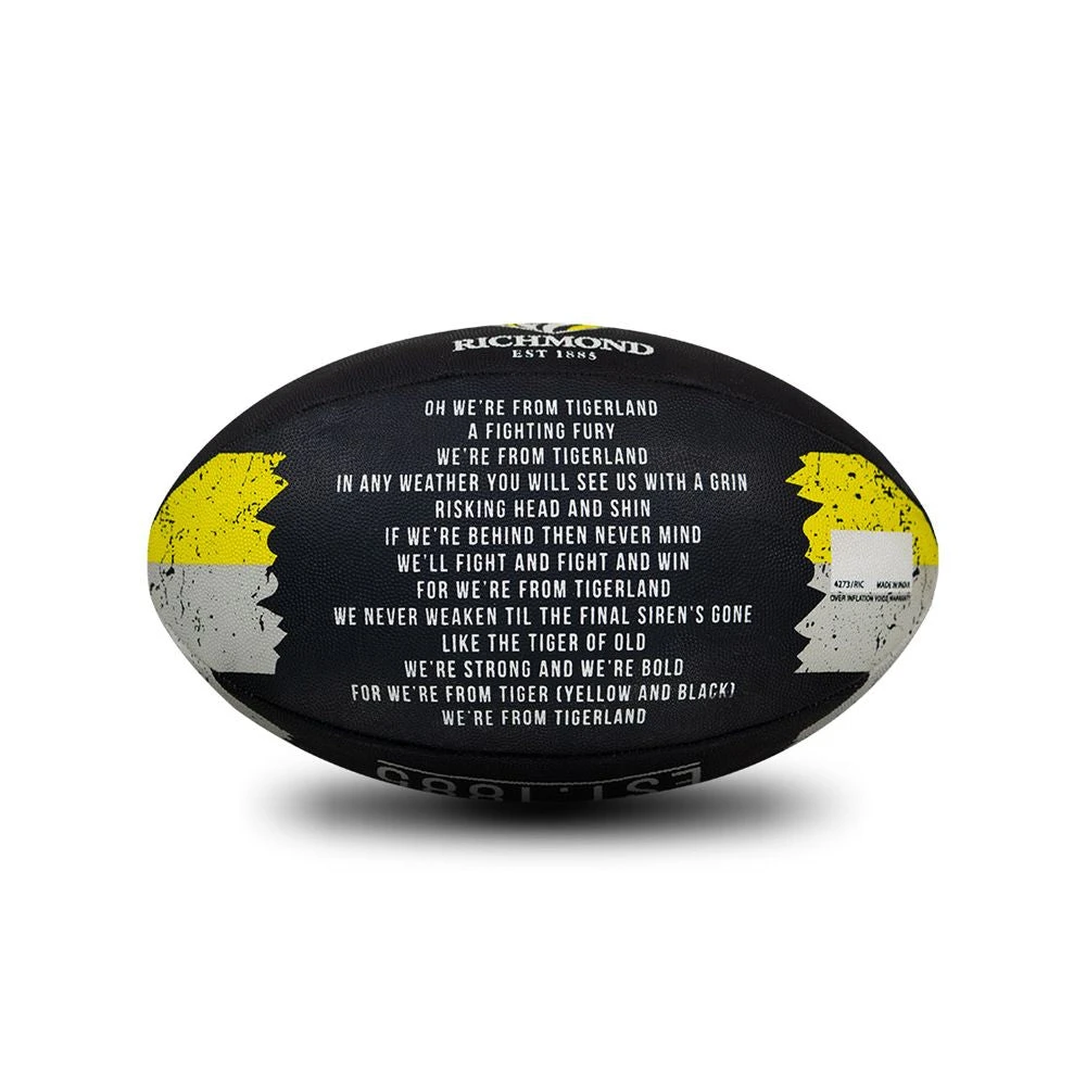 Sherrin AFL All Surface Synthetic Song Size #2 - Richmond Tigers 4 Sherrin AFL All Surface Synthetic Song Size #2 - Richmond Tigers - Image 2