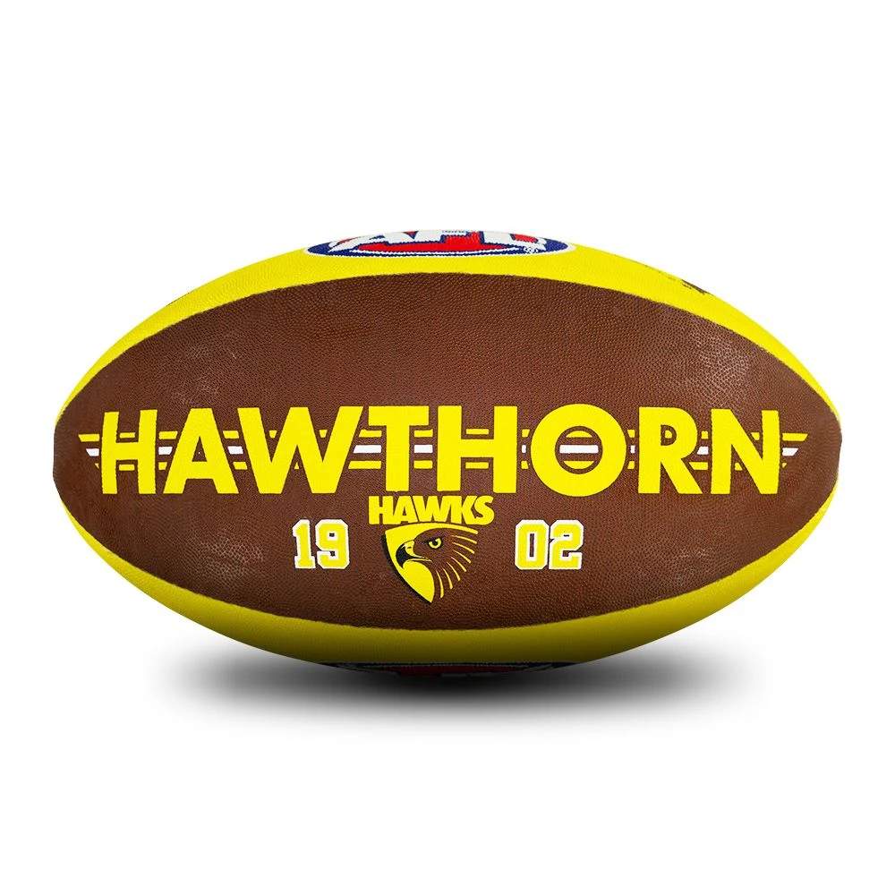 Sherrin All Surface Synthetic Size #5 - Hawthorn Hawks - Image 3