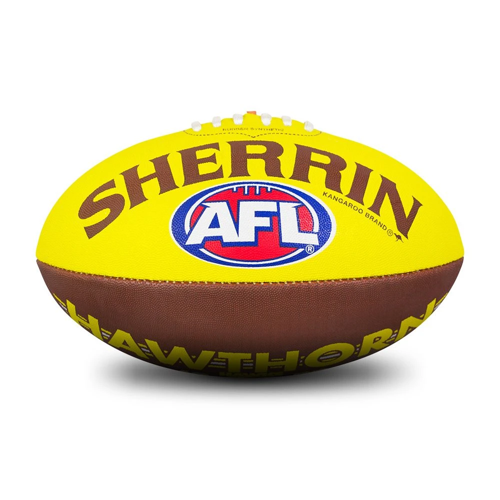 Sherrin All Surface Synthetic Size #5 - Hawthorn Hawks - Image 4