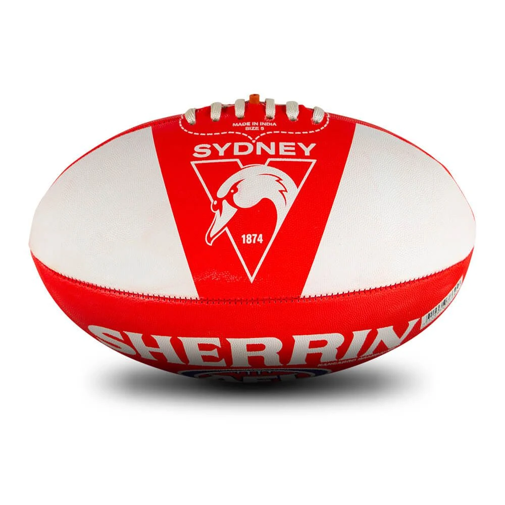 Sherrin All Surface Synthetic Size #5 - Sydney Swans 3 Sherrin All Surface Synthetic Size #5 - Sydney Swans
