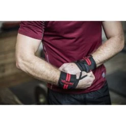 Harbinger Red Line Wrist Straps -Sports General Store HARB 44300 Lifestyle RedLineWW HowTo 3056 LS web